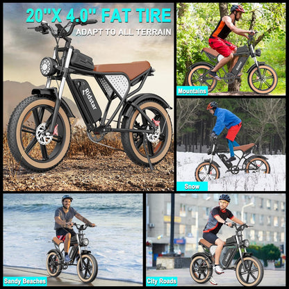 Electric Bike Q20, 2000W, 37Mph, 20" Fat Tires