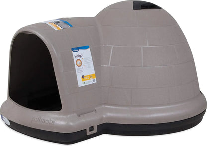 Petmate Indigo Dog House (Igloo Dog House, Made in USA with 90% Recycled Materials, All Weather Protection Pet Shelter) for XL Dogs 90 to 125 pounds, Made in USA