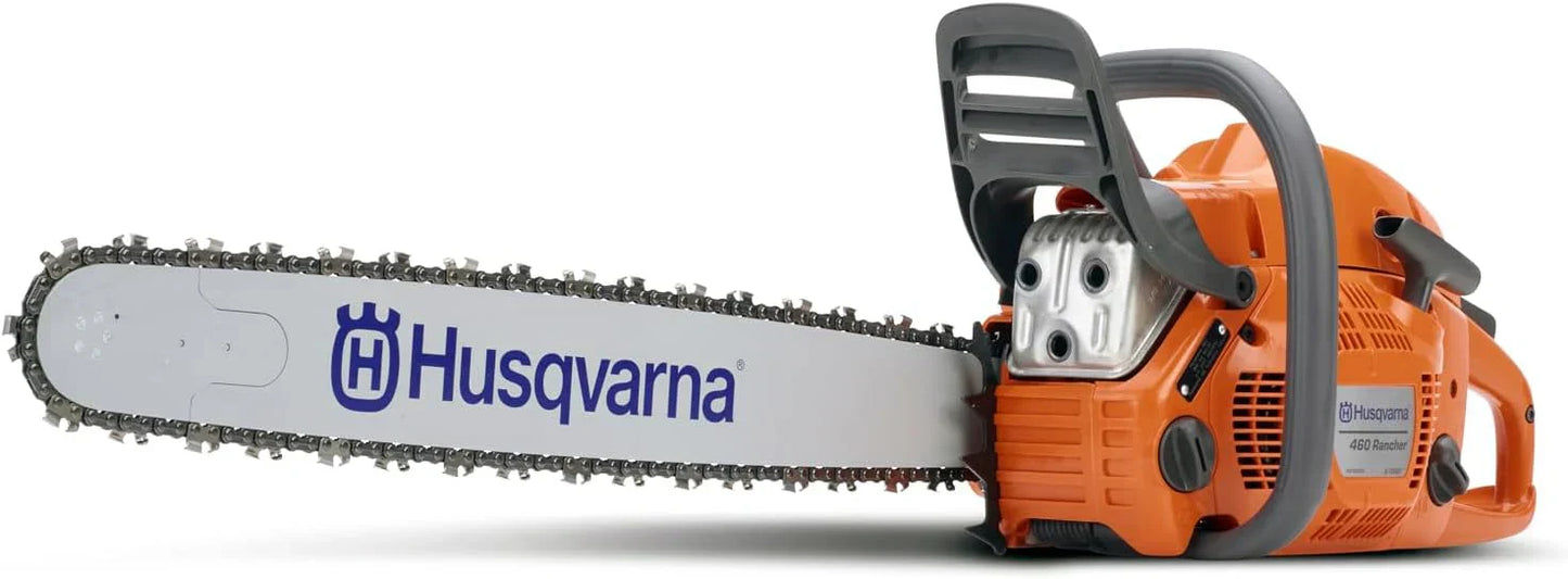460 Rancher Gas Powered Chainsaw, 60.3-cc 3.6-HP, 2-Cycle X-Torq Engine, 24 Inch Chainsaw with Automatic Adjustable Oil Pump, For Wood Cutting, Tree Trimming and Land Clearing