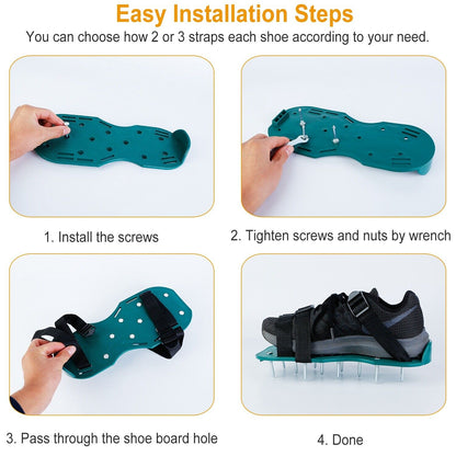 Advanced 2023 Lawn Grass Aerator Spike Shoes With Adjustable Straps