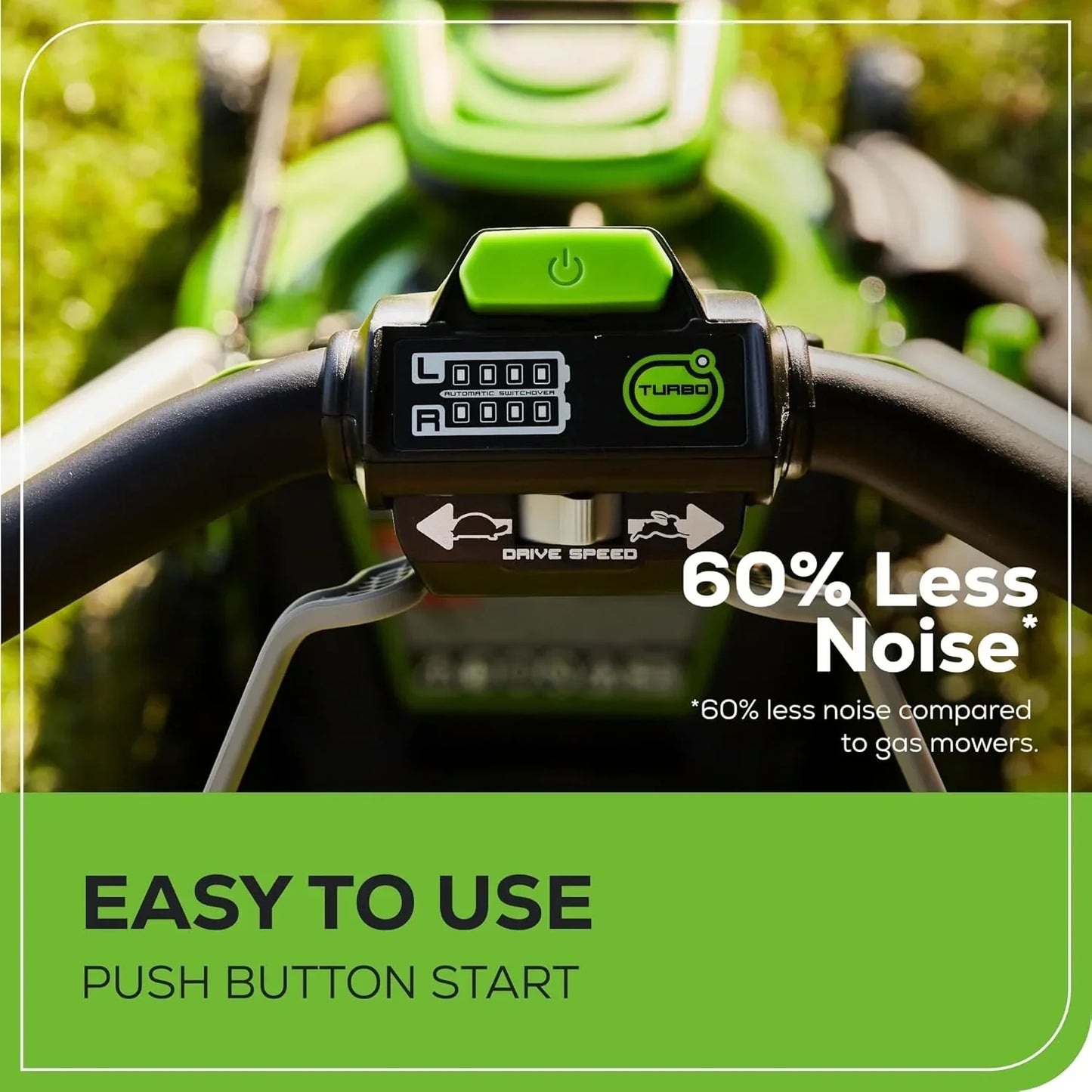 60V 21�� Cordless (Self-Propelled) Lawn Mower , 2 x 4.0Ah Batteries and Dual Port Rapid Charger